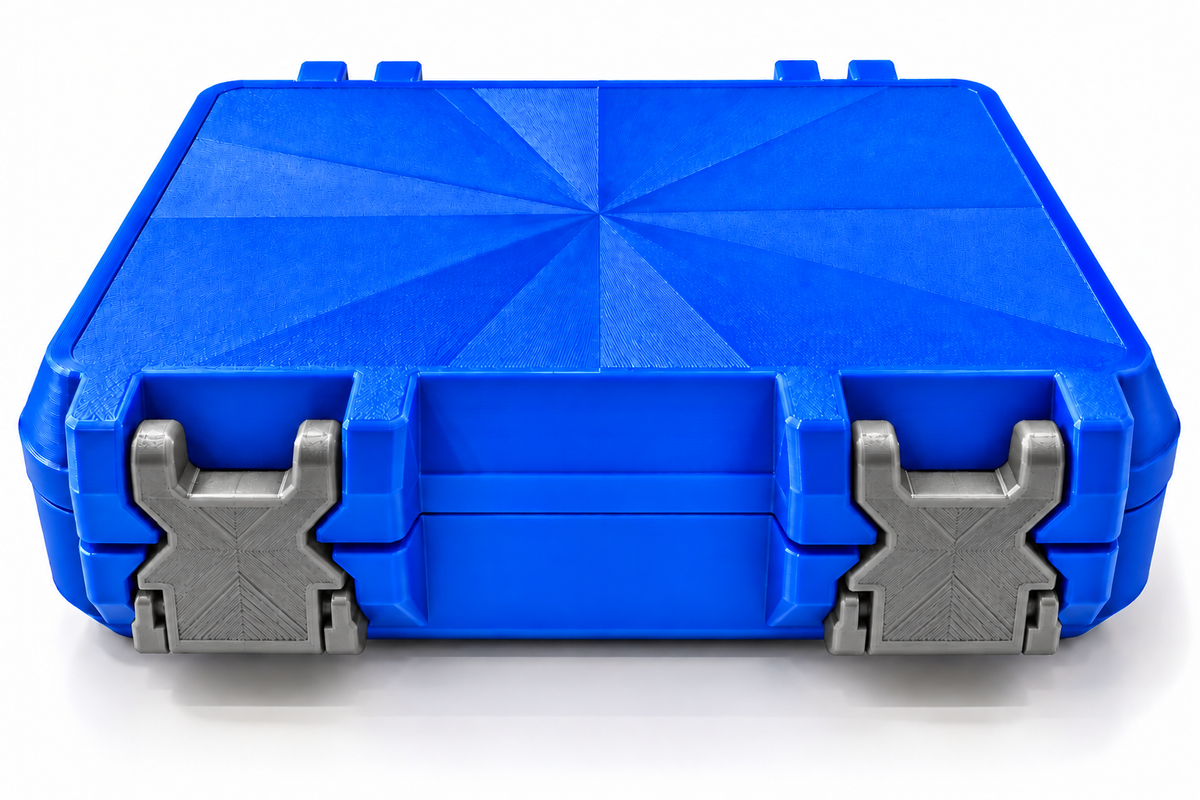 3D Printed Peptide Storage Box | Blue 6-Vial Organizer
