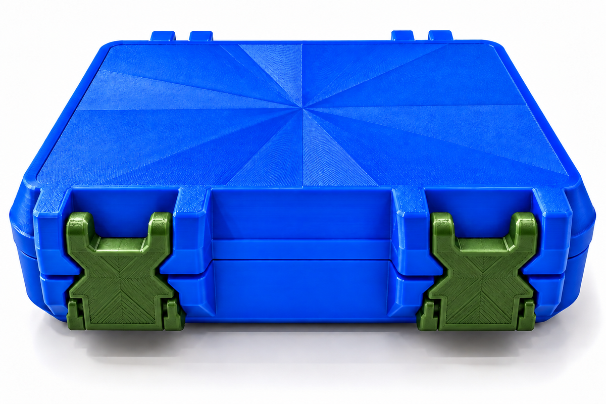 3D Printed Peptide Storage Box | Blue 6-Vial Organizer