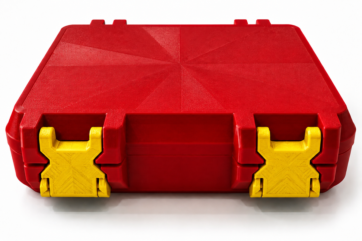 3D Printed Peptide Storage Box | Red 6-Vial Organizer
