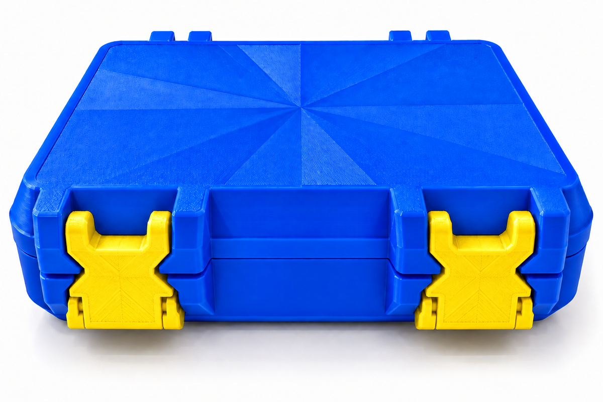 3D Printed Peptide Storage Box | Blue 6-Vial Organizer