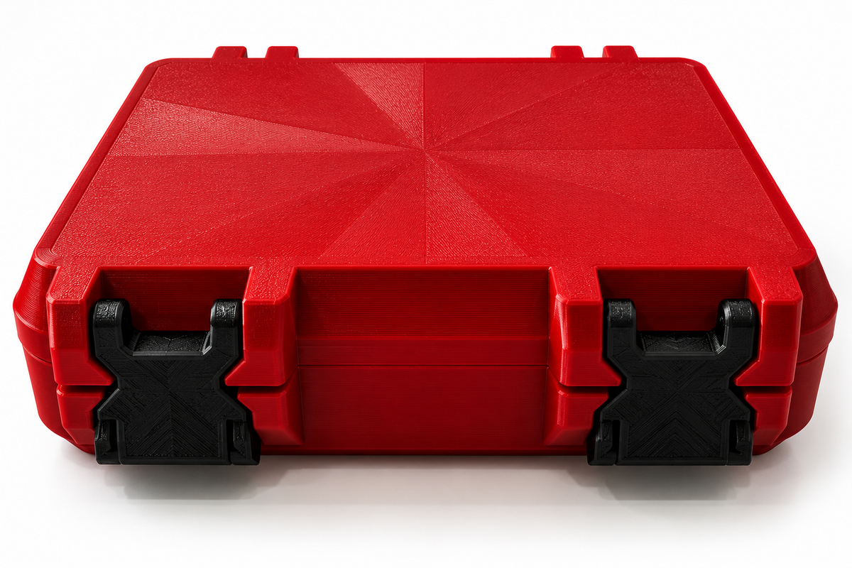 3D Printed Peptide Storage Box | Red 6-Vial Organizer
