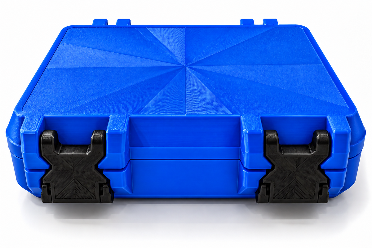 3D Printed Peptide Storage Box | Blue 6-Vial Organizer