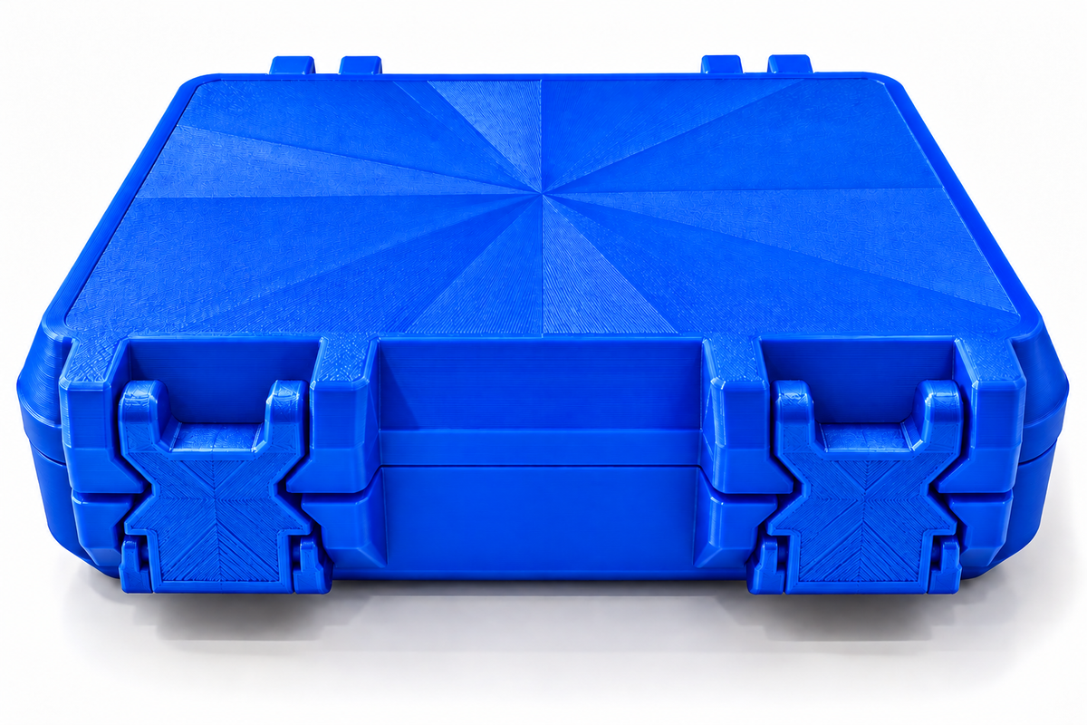 3D Printed Peptide Storage Box | Blue 6-Vial Organizer