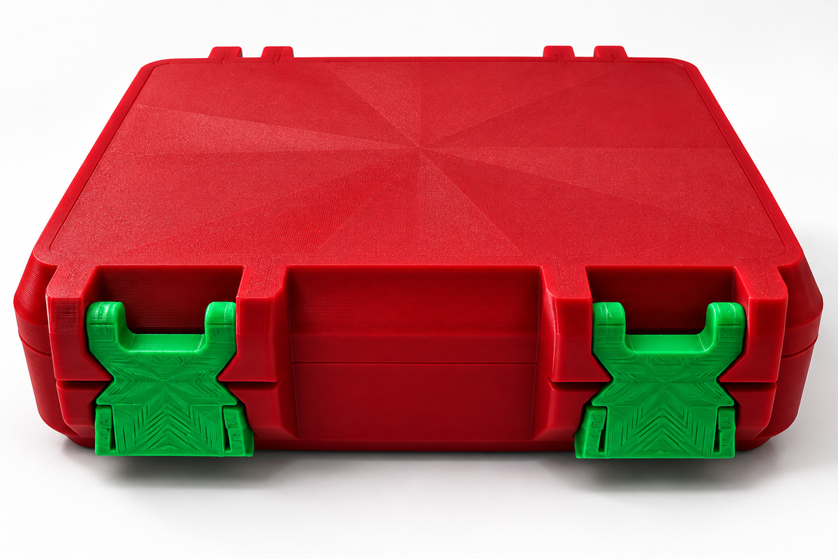 3D Printed Peptide Storage Box | Red 6-Vial Organizer