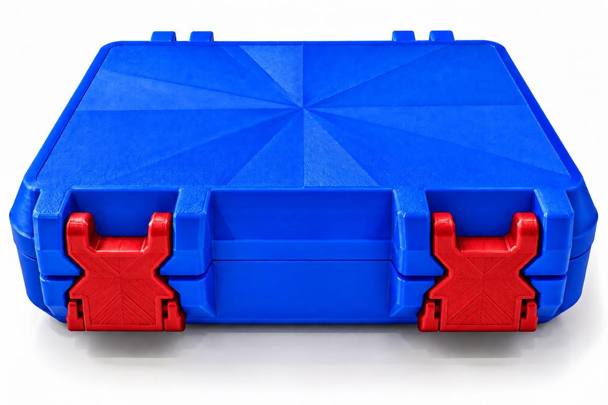 3D Printed Peptide Storage Box | Blue 6-Vial Organizer