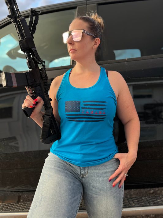 2A Mama Tank Turquoise