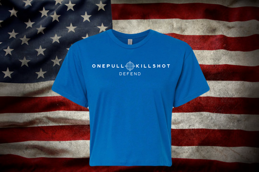 Bangin’ & Defendin’– ONEPULLKILLSHOT Crop Tee
