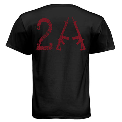 Second Amendment gun rights patriotic t-shirt for firearm enthusiasts | One Pull Kill Shot brand